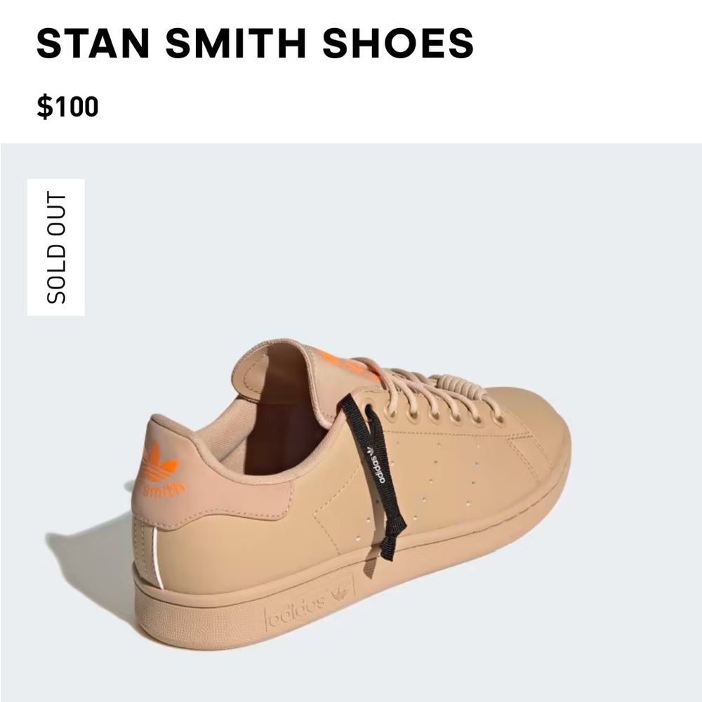 Stan smith women’s sneakers / magic beige and orange rush - Picture 3 of 11